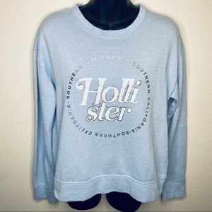 Hollister Crewneck Sweatshirt Light Blue Size Med